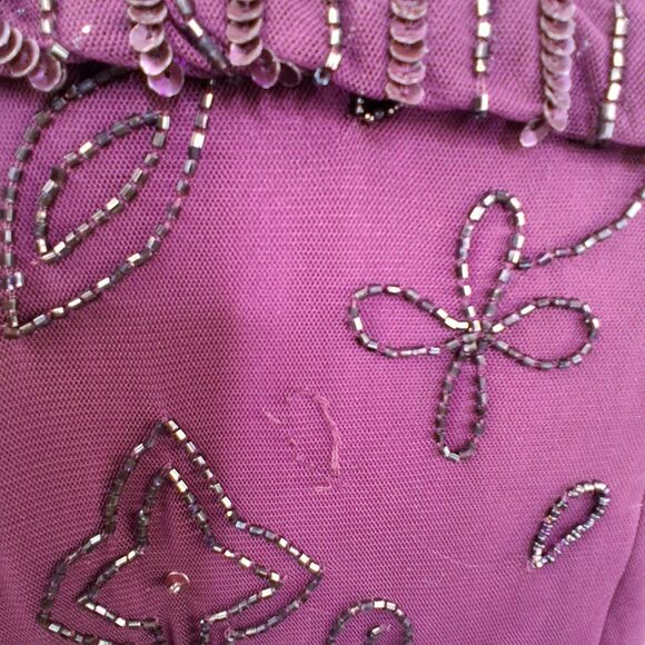 Bridgerton Regency Adrianna Papell Beaded Maxi Gown (no size tag - see photos) - Picture 14 of 16